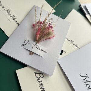 Carte voeux fleurie