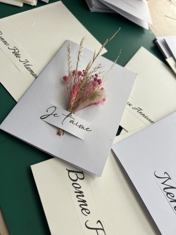 Carte voeux fleurie